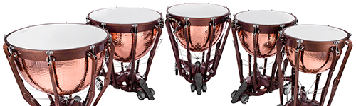 Set of 5 timpani drums